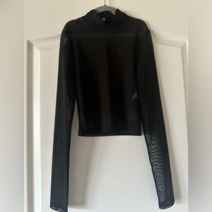 Abercrombie & Fitch Mesh Mock Neck